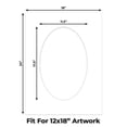 thumbnail image 2 of Textured White Picture Frame Mat for 18x24 Frames - Oval Opening for 12x18 Photos - 25 Mats, 2 of 7