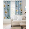 thumbnail image 2 of Spring Daisy Blackout Curtains for Bedroom Living Room, White Flowers Butterfly 54 In Long Thermal Insulated Room Darkening Drapes Grommet Window Treatments, 42 x 54 In, 2 of 9