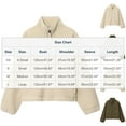 thumbnail image 2 of Women’s Fuzzy Fleece Jacket Long Sleeve Sherpa Lined Half Zip Up Coat with Stand Collar and Pockets Warm Casual Polar Fleece Outerwear for Fall and Winter Layering, 2 of 4