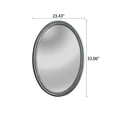 thumbnail image 4 of CHLOE's Reflection Contemporary-Style Silver Finish Oval Wall Mirror 34" Tall, 4 of 4