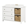 thumbnail image 2 of South Shore Balka Changing table with Removable Rim, Drawers, and Open Storage, in Pure White, 2 of 17