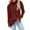 Wine, variant on Women Solid Color Long Sleeve Cowl Neck Pullover Sweater
