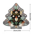 thumbnail image 7 of Stylish Metal Hanging Christmas Tree Wind Spinner - Intricate Leaf & Flower Patterns in Green Orange & White for Garden Decor, 7 of 7