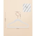 thumbnail image 3 of SONGMICS Perchas Infantiles, Juego de 50, Perchas de Terciopelo con Ganchos, Perchas Antideslizantes para Ropa, Blanco, 3 of 5