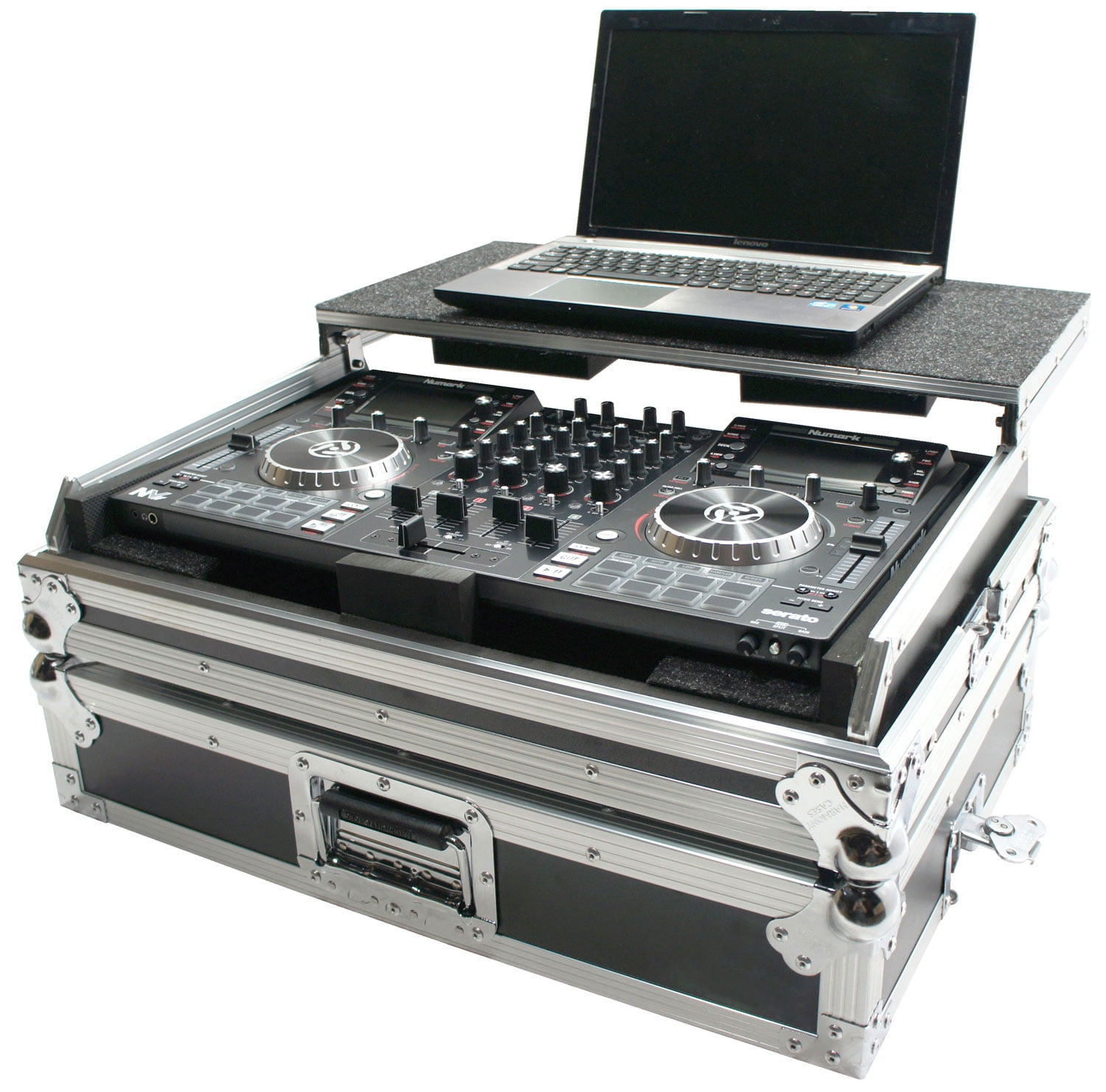 Harmony DJ HCNVLT Flight Glide Laptop Stand Road DJ Case fits Numark NV