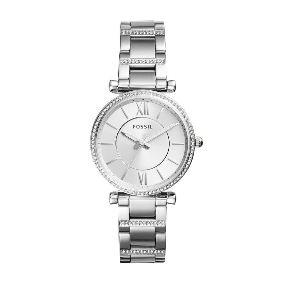 Fossil - Fossil Women's Carlie Three-Hand Stainless Steel Watch ES4341 ...