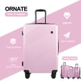 thumbnail image 6 of Tripcomp Luggage 3 Piece Set,Suitcase Set with Spinner Wheels Hardside Lightweight Luggage 20in24in28in.(Pink), 6 of 9
