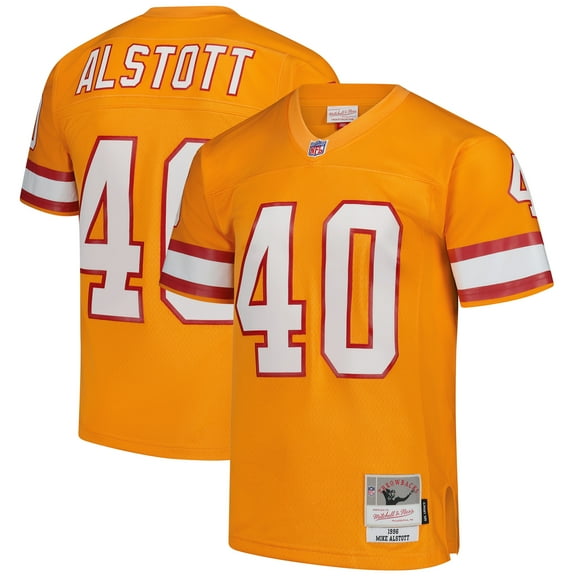 Men's Mitchell & Ness Mike Alstott Orange Tampa Bay Buccaneers Legacy Replica Jersey