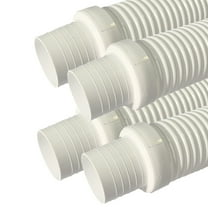 Puri Tech Pool Cleaner Vac Hose Kreepy Krauly Barracuda 1.5 inch x 4 Foot White 4 Pack