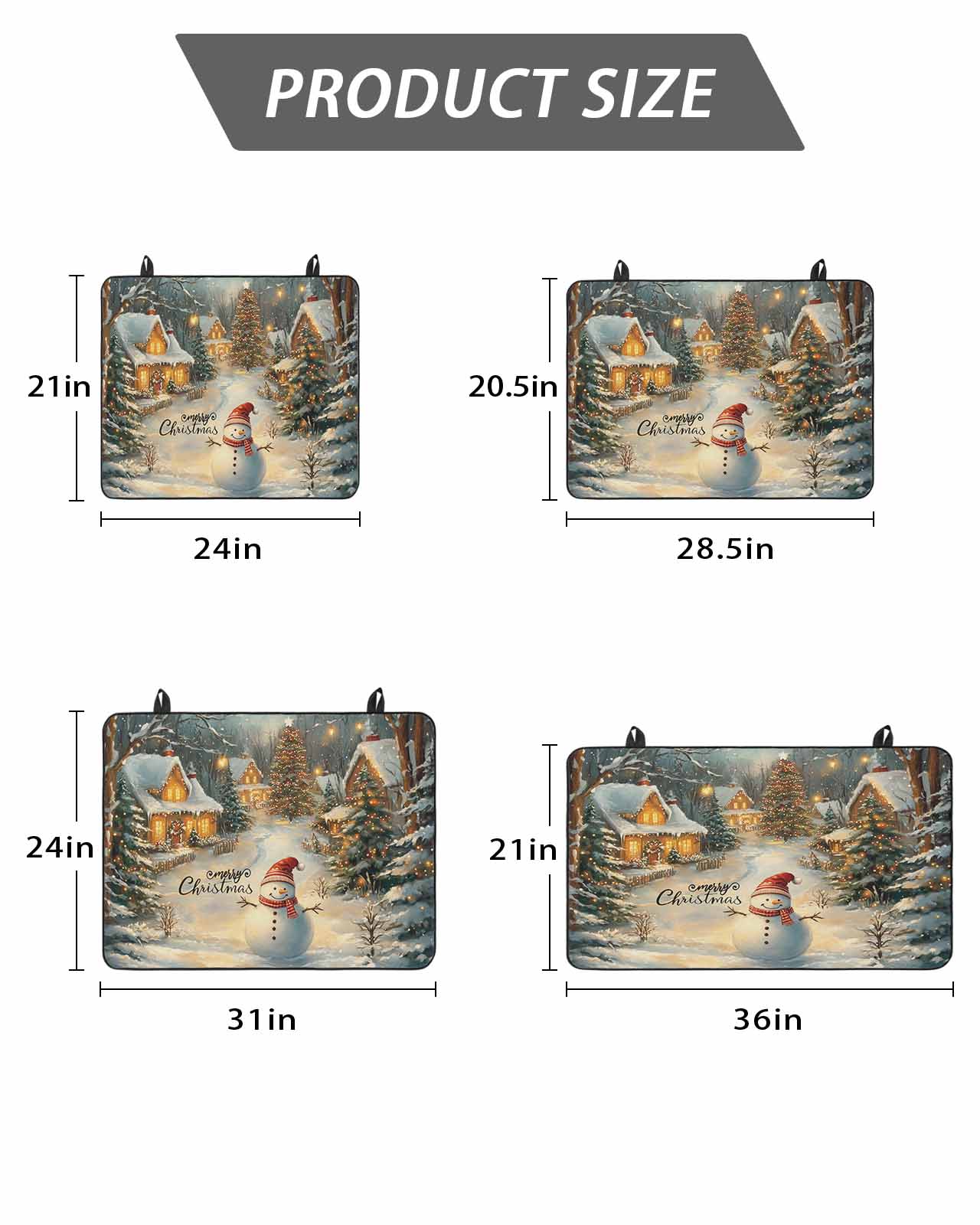 Christmas Snowman Stove Top Covers for Electric Stove, 28'x20'' Xmas Tree Rustic Farmhouse Glass Ceramic Stove Cover Foldable Rubber Mat Heat Resistant Cooktop Protector for Kitchen
