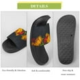 thumbnail image 7 of GZHJMY Stylish Slides for Women Men, Retro Sunflower on Black Background Soft Flexible Slip-on Sandals Slippers, 7 of 7