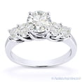 thumbnail image 2 of Round Cut Forever ONE Moissanite 5-Stone Engagement Ring in 14k White Gold, 2 of 5