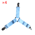 thumbnail image 1 of 4 Pcs Pinces à Draps Triangulaires 3 Voies Réglables Support de Matelas Attaches Sangles, 1 of 9