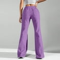 thumbnail image 4 of Cyglowse Women's Wide Waistband Sweatpants 2025 Trendy Baggy High Waisted Casual Trousers Flare Leg Pant Purple S, 4 of 8