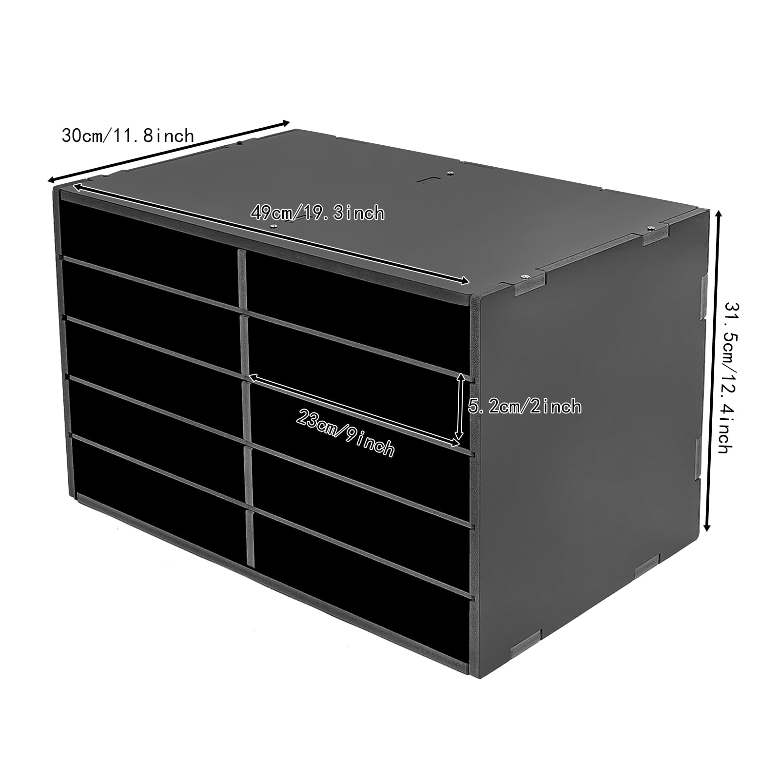 2 PCS Black Paper Storage Cabinets, File Storage Cabinet, Office File Storage Cabinet,  suitable for use in the study, bedroom, living room, conference room, classroom, office