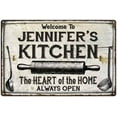 thumbnail image 1 of JENNIFER'S Kitchen Farmhouse Sign 12 x 18 Matte Finish Metal 112180033009, 1 of 1