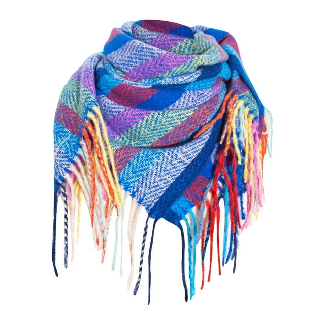 Foulard d'Hiver pour Femmes Mode Hiver Femmes Foulard Colorée Décontractée Foulard Carrée à Pompons Châle Foulard pour Femmes Foulard d'Hiver pour Femmes Hiver Foulard d'Hiver pour Femmes