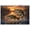 Unframe-style, variant on Bass Fishing Canvas Wall Art Jumping Largemouth Bass Posters Sunset Lake Nature Wildlife Painting Pictures Living Room Cabin Man Cave Decor Gift for Fisherman