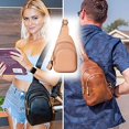 thumbnail image 5 of Mini bolso cruzado versátil, bolso de pecho de gran capacidad de PU simple para mujer, 5 of 5