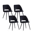 thumbnail image 1 of KEIVVAKN Kitchen Dining Chairs Set of 4 Black Upholstered Modern Chairs for Dining Room Metal Legs, 1 of 10