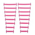 thumbnail image 1 of 3x16 piezas Silicona elástica Saelaces sin cordones de zapato rosa 5 piezas, 1 of 8