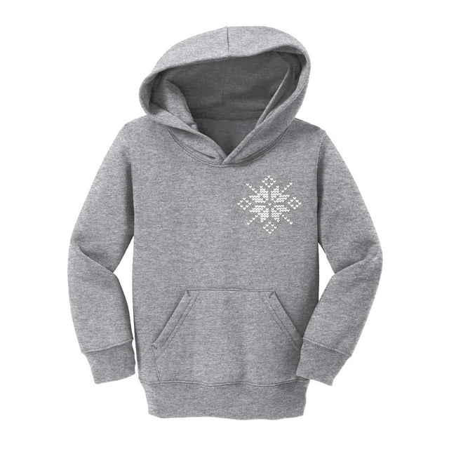 Sudadera con capucha Sudadera con capucha de copo de nieve de la Navidad del niño pequeño - Atlético Heather - 3T Gravity Threads Chaqueta