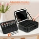 thumbnail image 4 of Bolsa de maquillaje IPOW Travel con espejo LED, 3 ajustes de luz, color negro, 4 of 8
