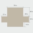 thumbnail image 3 of CHOK Liquidation Housse de Canapé Réversible pour Coussin Canapé Housse pour Chiens Résistante à l'Eau Protecteur de Meubles avec Bâtons en Mousse Sangles Élastiques pour Chats, 3 of 7