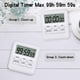 thumbnail image 5 of Temporizador digital con función de reloj/despertador 3 en 1, temporizador de cocina magnético, cronómetro de cuenta regresiva, gestión del tiempo blanco, 5 of 5