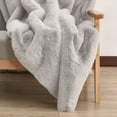 thumbnail image 4 of ORINOVA Grey Shag Runner Fuzzy Rug For Bedroom Faux Rabbit Washable Fluffy Fur Nursery Rugs For Living Room Cute Room 2x4 Rug, 4 of 9