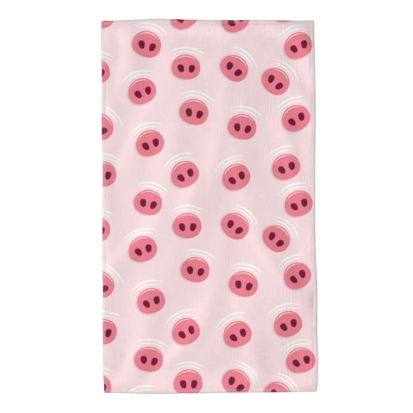 Balery Cute Pig Nose Toalla de Microfibra Premium con Estampado – 27.5x16 pulgadas, Alta Absorción, Suave y Aterciopelada, Secado Rápido