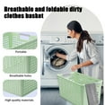 thumbnail image 6 of MERILER 2 Pcs Stylish Pink Plastic Laundry Basket with Silver Handles - Lightweight, Space-Saving, and Durable for Family and Dorm Use - Ideal for Sorting Clothes and Organizing Toys, 6 of 7