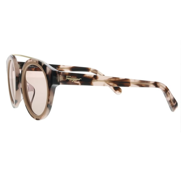 Salvatore Ferragamo SF931SA 219 Havana Rose Round Sunglasses for womens