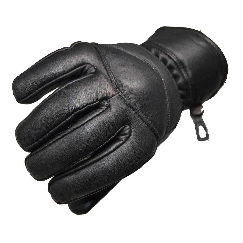 DS Daniel Smart Durable 3XL, Black Cowhide Leather Motorcycle Gloves