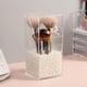 thumbnail image 2 of Estuche para cosméticos cuadrado con perlas, transparente, a prueba de polvo, con tapa, para brochas de maquillaje, cartucho para brochas de cejas, caja de almacenamiento de brochas de acrílico, 2 of 5