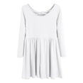thumbnail image 6 of Staki Girls Long Sleeve Dress Girls Dress Fall Winter Dress, Girl Long Sleeve Ruffle Smocked Holiday Princess Dresses for Kids(White,10-11 Years), 6 of 7