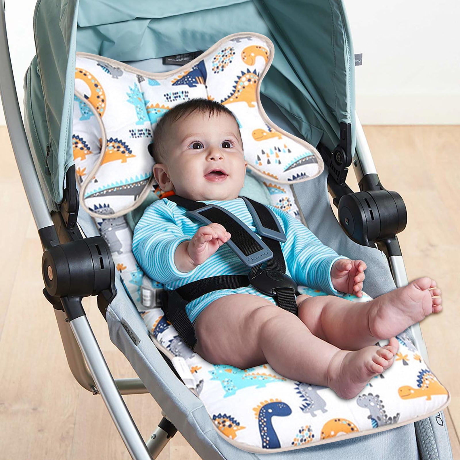 Baby Stroller Cushion | Toddler Car Seat Cushion Soft Stroller Mat Baby Stroller Bunting Bags Baby Head Neck Support Pillow Mattress Cover Toddler Seat Pad Liner