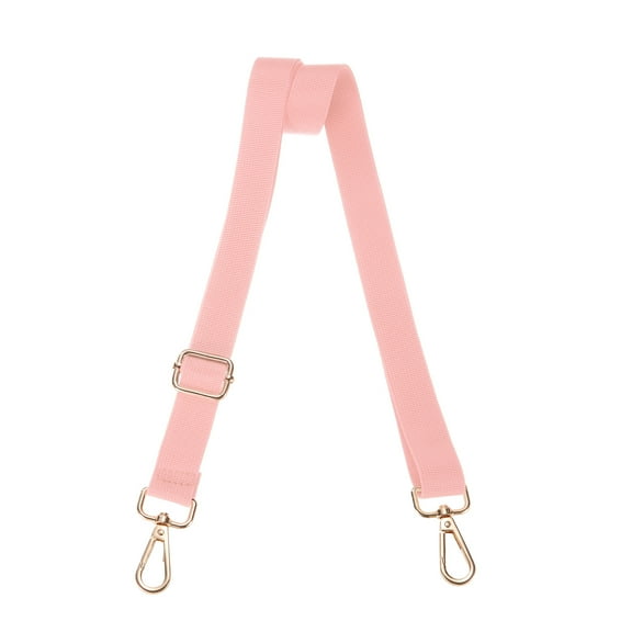Shoulder Strap 2.5cm Wide Crossbody Strap, Pink, Light Gold Buckle