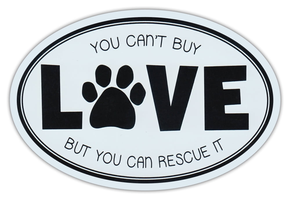 * Oval Car Magnet LOVE Magnetic Bumper Sticker