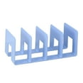 thumbnail image 4 of Sujetalibros acrílicos, estante divisor de armario, accesorios de oficina, estantería de 4 compartimentos para revistas de escritorio de estudio en ca Azul, 4 of 9