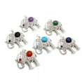 thumbnail image 6 of Natural Flat Elephant Chakra Crystal Bead Pendant Gemstone Charms Reiki Healing, 6 of 9