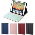 thumbnail image 3 of CAROOTU Clavier Étui en Cuir Rétroéclairé Couverture Folio Clavier Sans Fil Bluetooth pour iPad 10.2 2019, 3 of 6