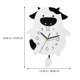 thumbnail image 5 of 1 reloj de pared de dibujos animados con forma de vaca, adorno decorativo (blanco), 5 of 6