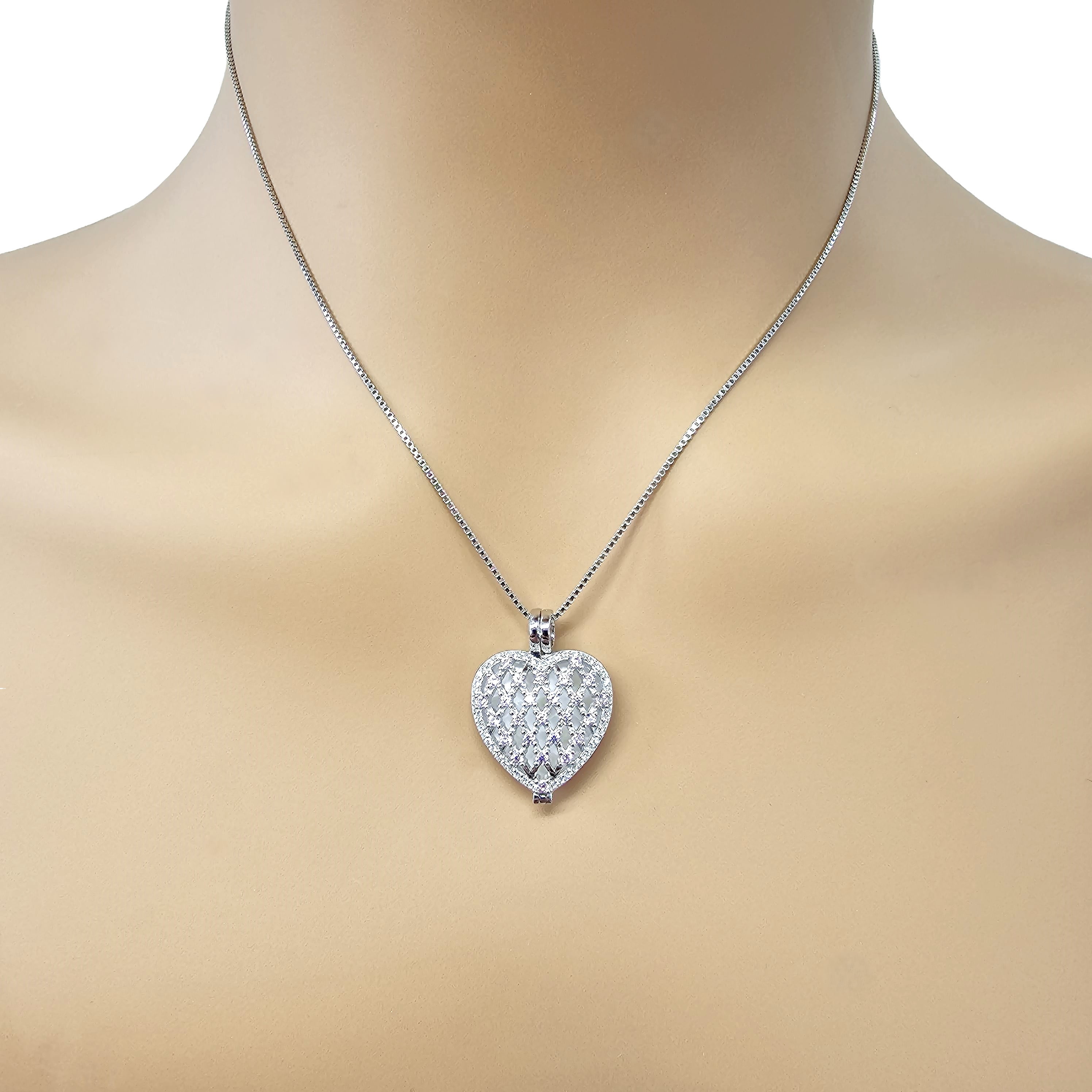 Nana Heart of Hearts Birthstone Locket Mother Female Adult Pendant, Rose - October Stone 1