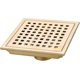 thumbnail image 1 of Stainless Steel Shower Drain, Gold Brushed Anti-Clogging Floor Drain with Large Caliber - 15x15cm, 1 of 3