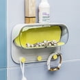 thumbnail image 3 of serony Wall Hanging Shower Watch Box Transparent Jewelry Earrings Storage Rack Holder Hooks Organizer Sticker Bathroom Shelf No.02, 3 of 6