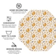 thumbnail image 3 of Lsque Squirrel And Leaves Pattern 4" Drink Coasters Set of 4, PVC Leather Absorbent Coasters, Table Coaster Set Decorative Coffee Cup Coasters Housewarming Gift -Octagon, 3 of 6