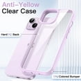 thumbnail image 3 of JETech Case for iPhone 14 Plus 6.7-Inch, Shockproof Phone Bumper Cover, Solid Color Matte TPU Frame, Anti-Scratch Clear Back (Purple), 3 of 6