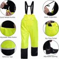 thumbnail image 3 of RainRider Rain Suits for Men Waterproof Breathable Rain Gear Durable Oxford Hi-Vis Rain Jacket Pants(Yellow,XL), 3 of 7