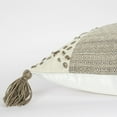 thumbnail image 6 of Ivory Taupe Accent Stitch Color Block Throw Pillow, 6 of 8